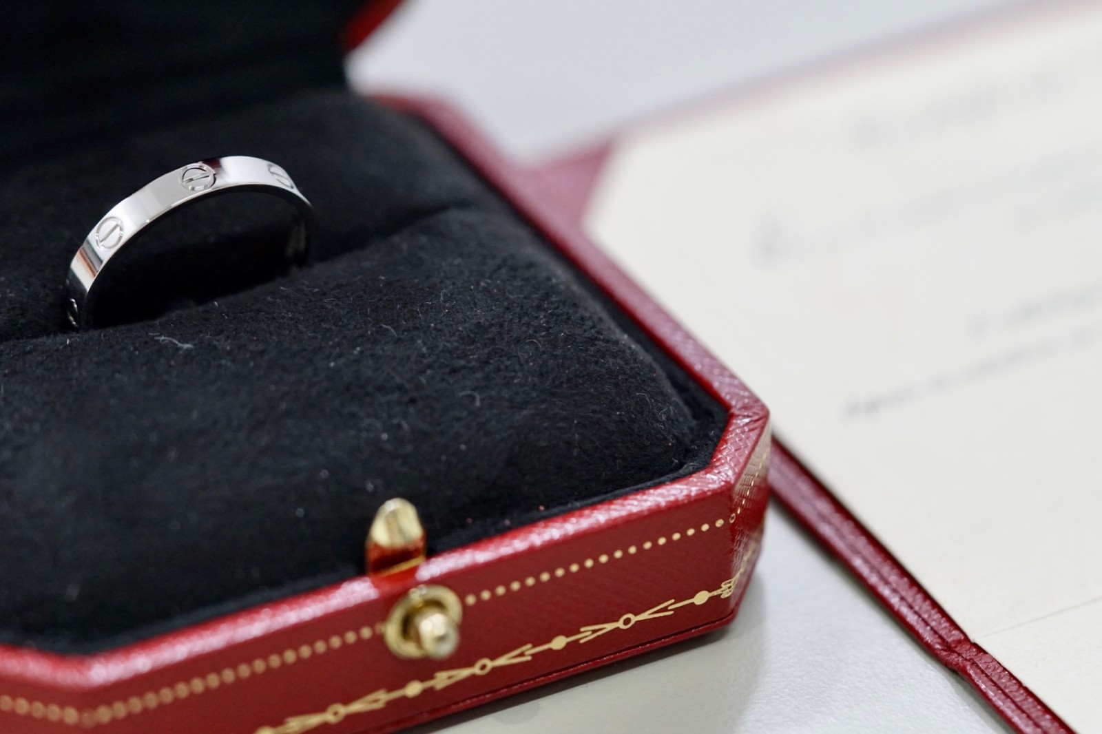 Cartier Platinum Love Wedding Band Ring 