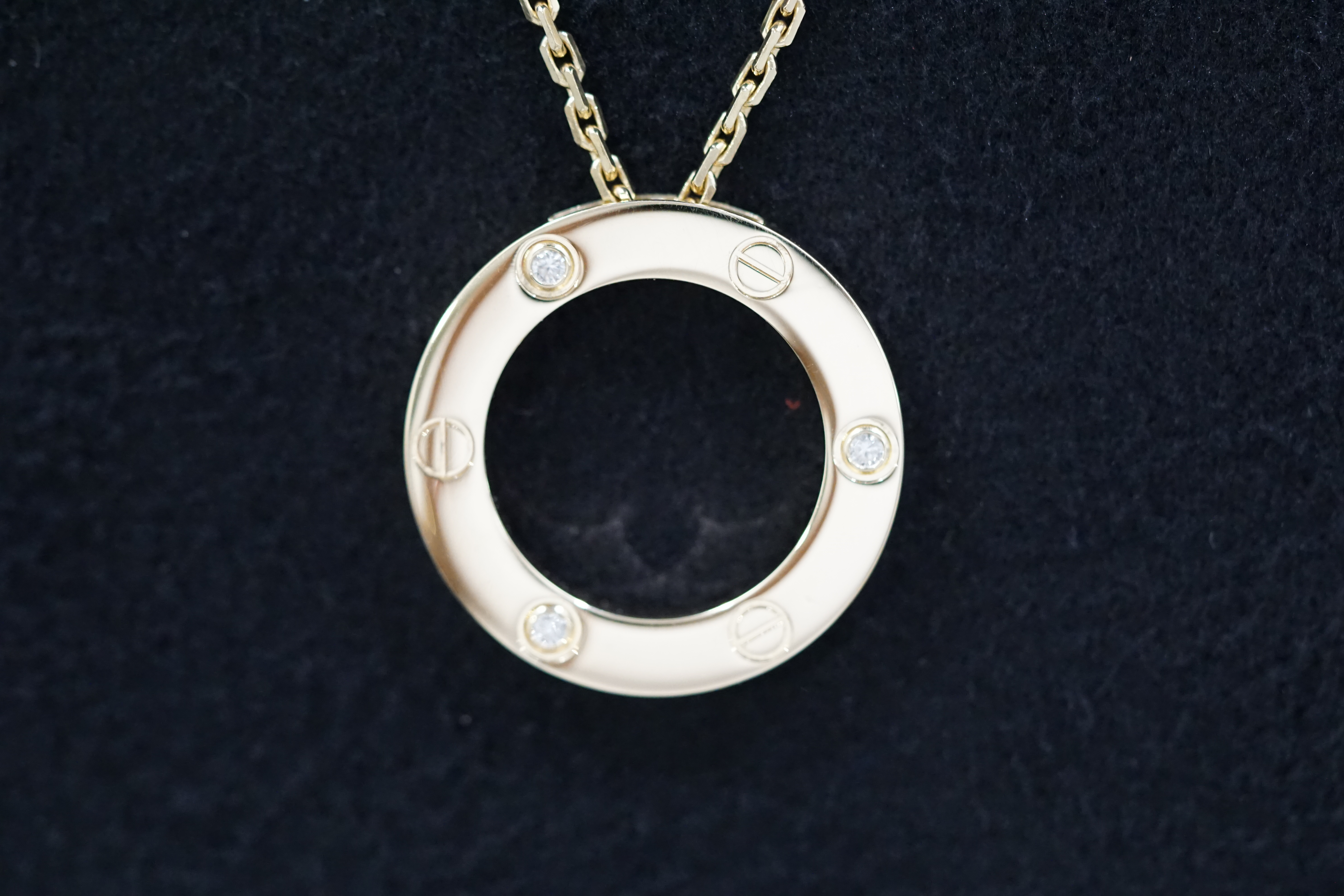 Cartier Love Necklace Diamond in Yellow Gold 